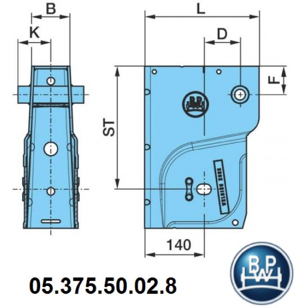 BPW Air ECO Compact Makas Kulak 290 mm-BPW.05.375.50.02.8