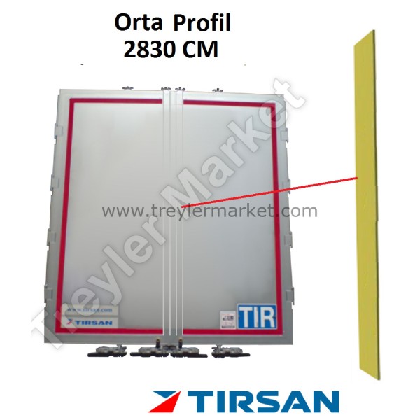 Tırsan Panel Dorse Arka Kapı 9,5 cm Orta Kertikli Profil 2830 cm -PR06349