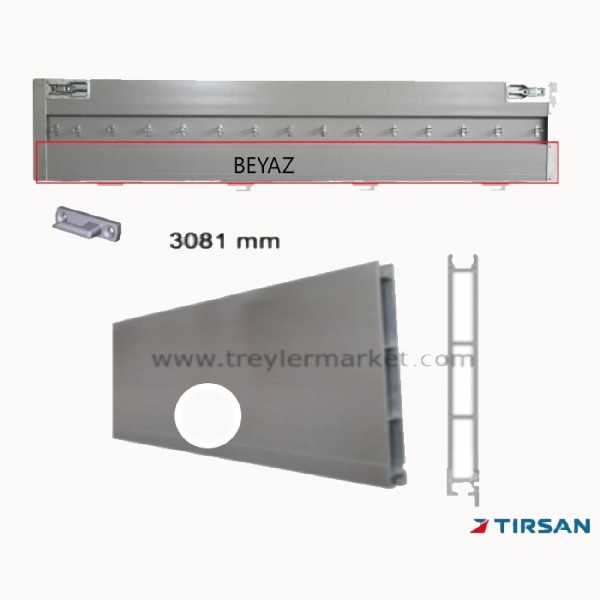 Tırsan Alüminyum Profil 3081 Beyaz -PR02342