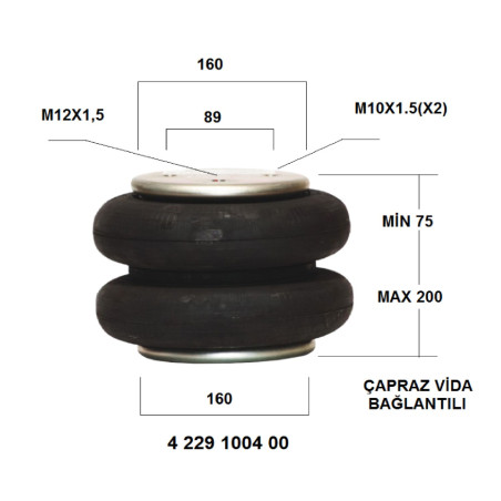 04229100400 SAF Dingil Süspansiyon Katlı Körük