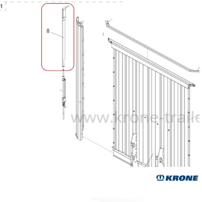 Krone Çatı İtme Demiri Ön Sol -515029742