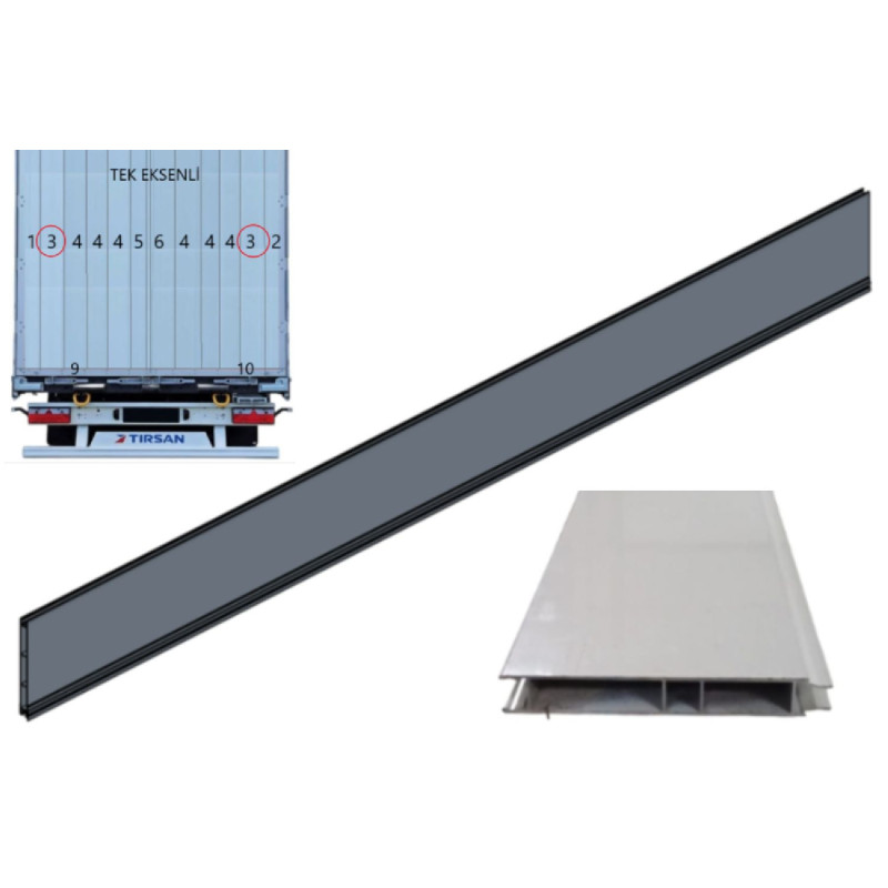 Tırsan Kapı Ara Kilit Profil 2820 Elx-AT-PR02041