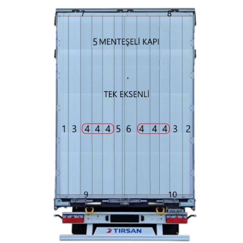 Tırsan Kapı Ara İç Profil Eleksallı 3020 mm -PR01900