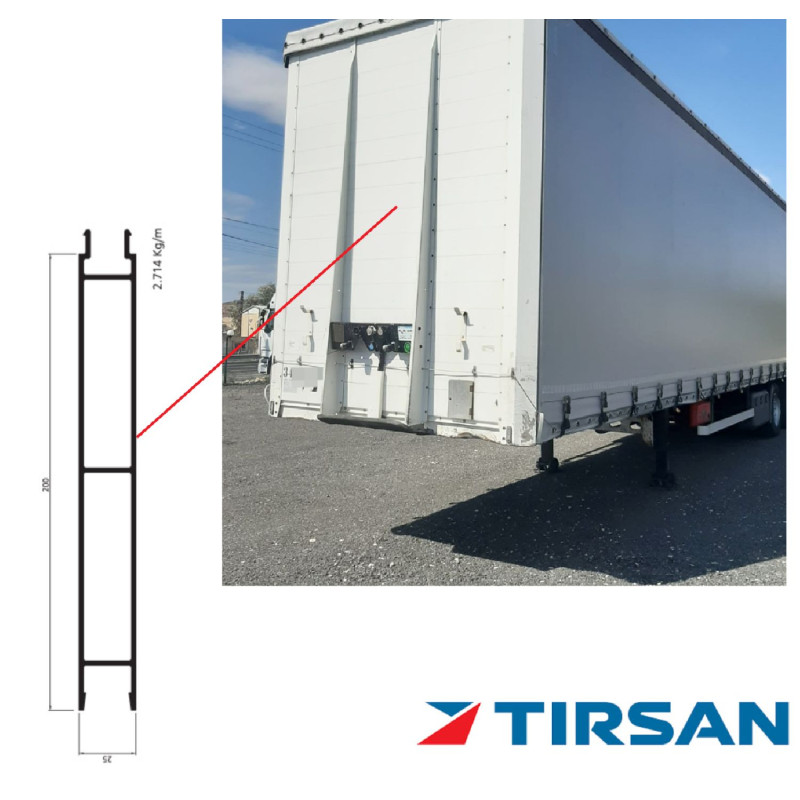Tırsan Ön Panel Aluminyum Profil  2170 MM  -PR04869