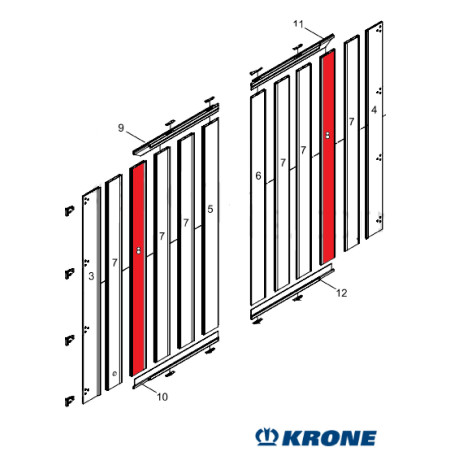 KRONE Arka Kapı Kilit Profil (3174) mm -515032049