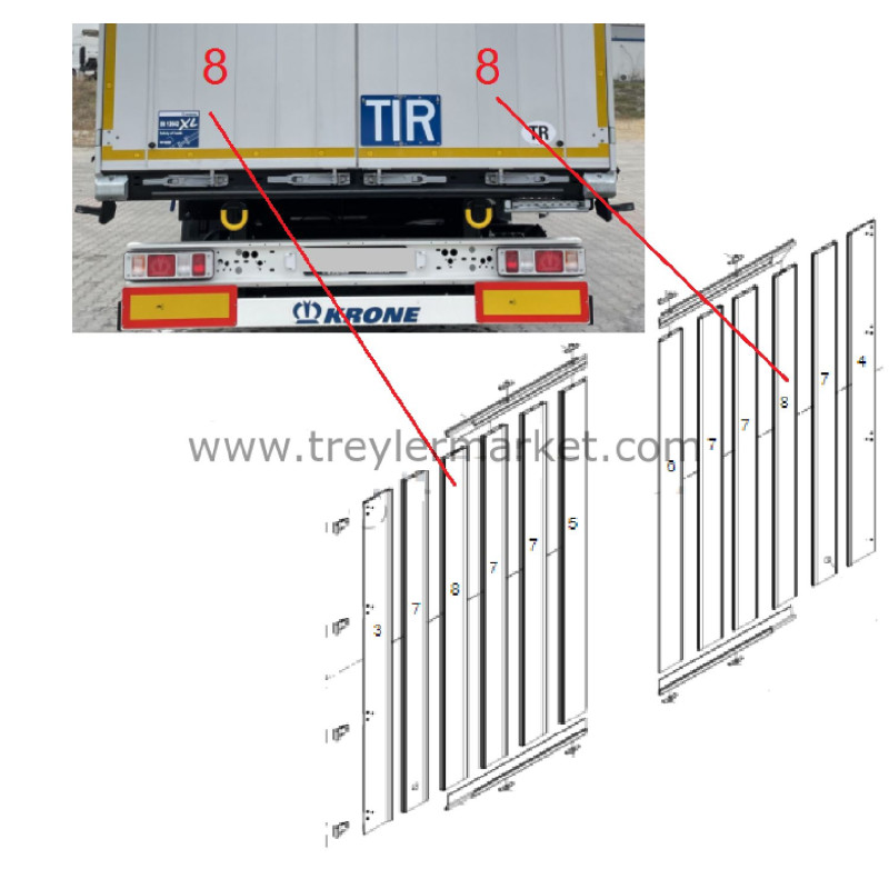 KRONE Arka Kapı Kilit Profil (3174) mm -515032049