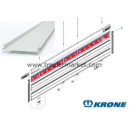 KRONE Profil Yan Kapak Kanca Yuvalı