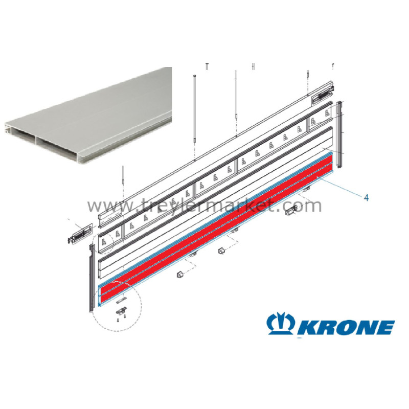 KRONE Profil Yan Kapak Alt -500639455