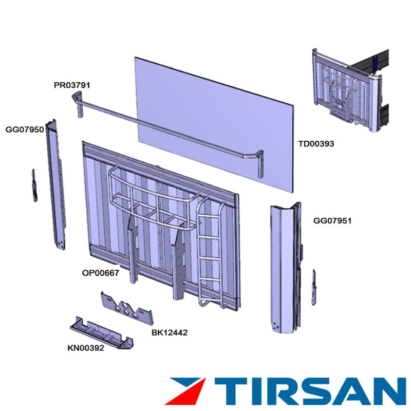 Tırsan Saç Ön Panel Kayıcı Saçı  Açık Kasa   -KN00392