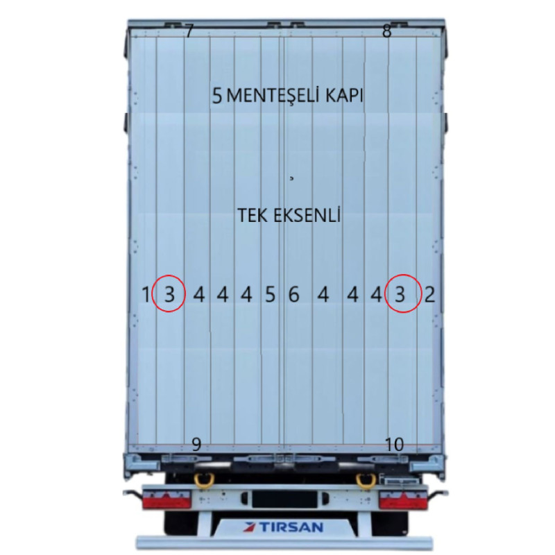 Tırsan Kapı Ara Kilit Profili 3020 Elx. -PR01883