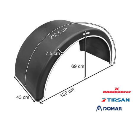 Tırsan Domar Dorse Çamurluk Yarım DK1680 -CA00095