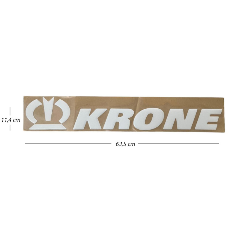 KRONE Tampon Etiket Beyaz 3D Kabartmalı 