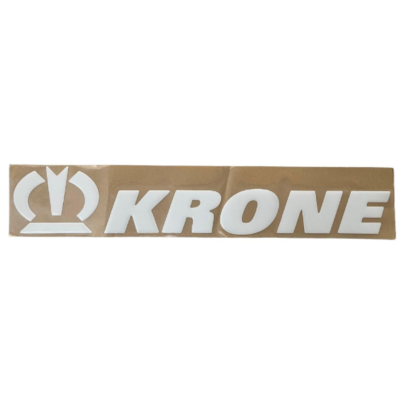 KRONE Tampon Etiket Beyaz 3D Kabartmalı 