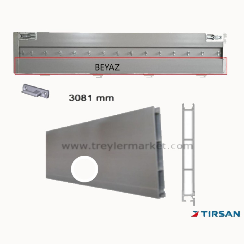 Tırsan Alüminyum Profil 3081 Beyaz -PR02342