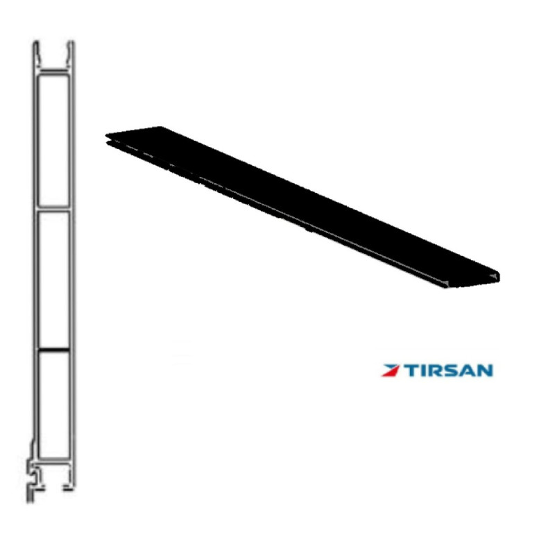 Tırsan Alüminyum Alt Yeni Model Profil 3085 (MG) Siyah 2.Kalite - AT-PR02343