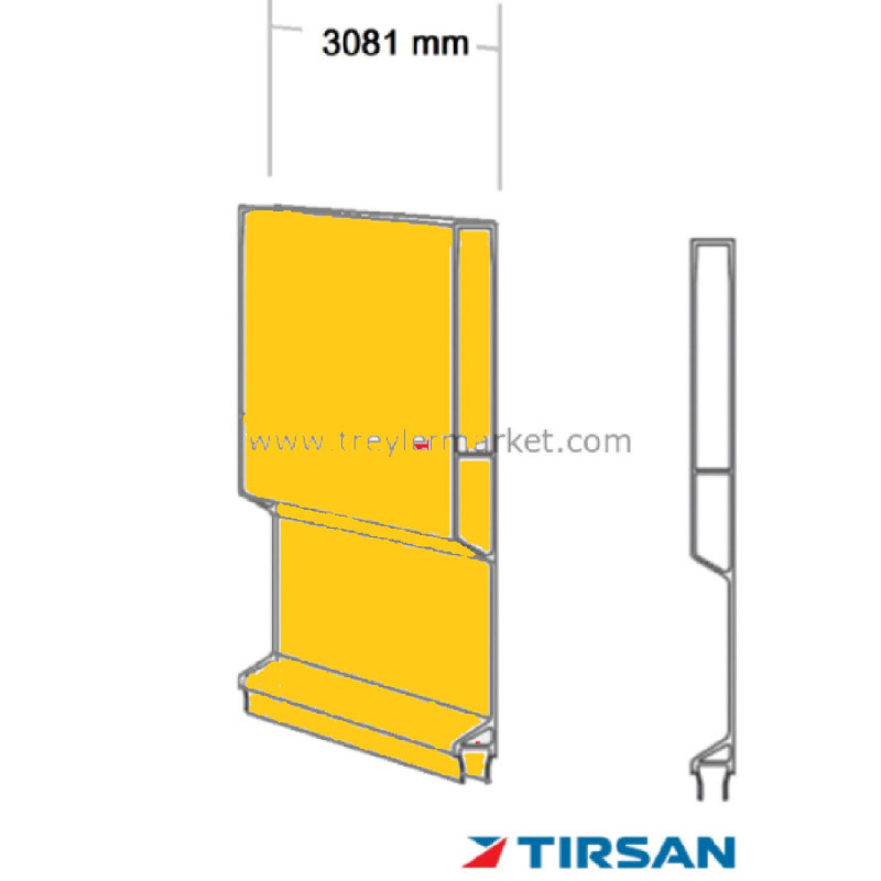 Tırsan Alüminyum Üst Profil 3081 (036) Sarı 2.Kalite -AT-PR02311