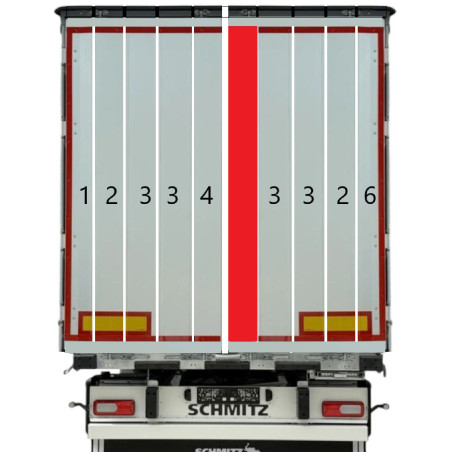 SCHMITZ Eloksallı Arka Kapı Sağ Orta  Profil 250 x 3091 Boy  (5 No) -1382295