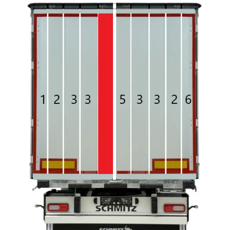 SCHMITZ Eloksallı Arka Kapı Sol Orta  Profil 290 x 3091 Boy  (4 No) -1382294