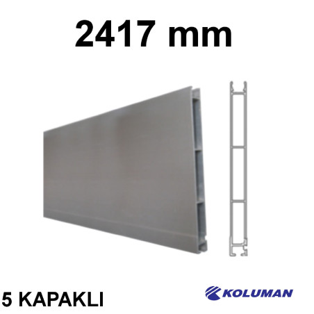 KOLUMAN Alüminyum 5 Kapaklı Profil Boy 2417 mm Alt