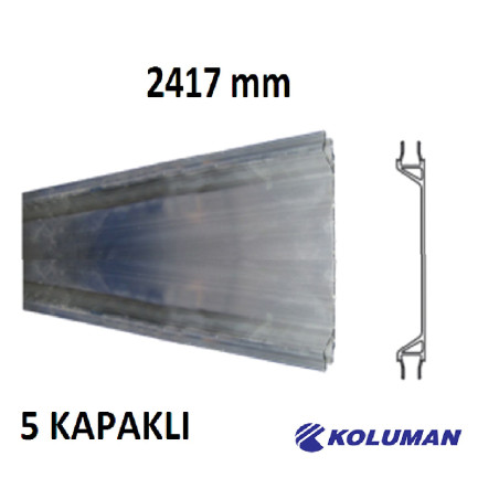 KOLUMAN Alüminyum 5 Kapaklı Profil Boy 2417 mm Orta