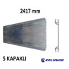 KOLUMAN Alüminyum 5 Kapaklı Profil Boy 2417 mm Orta