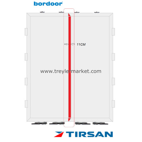 Bordoor Tırsan Arka Kapı Sağ İç Profil Tırnaklı 11 cm -BR-AL00101