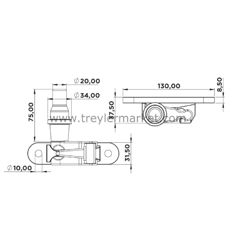 Krom Döküm Kanca Tek Yön 27 mm-2050008