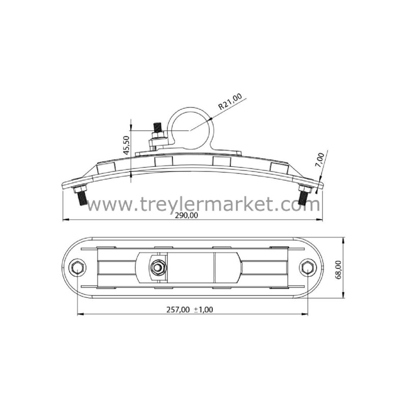 Çamurluk Kelepçesi Plastik Treyler 42 MM