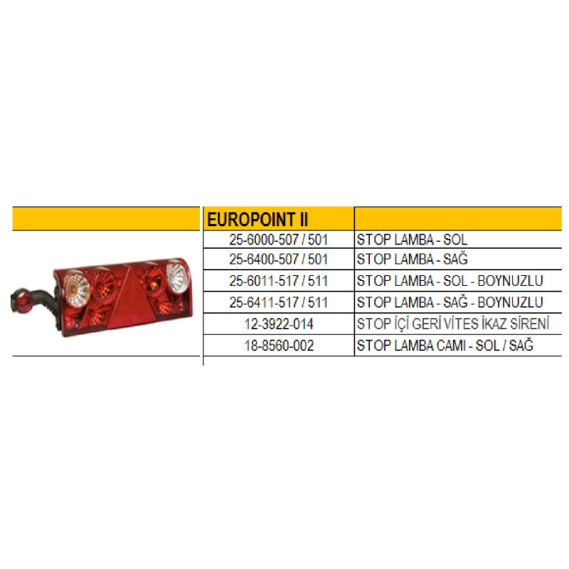 Aspöck Stop Lamba Boynuzlu Sol Europoınt II -AS256011517