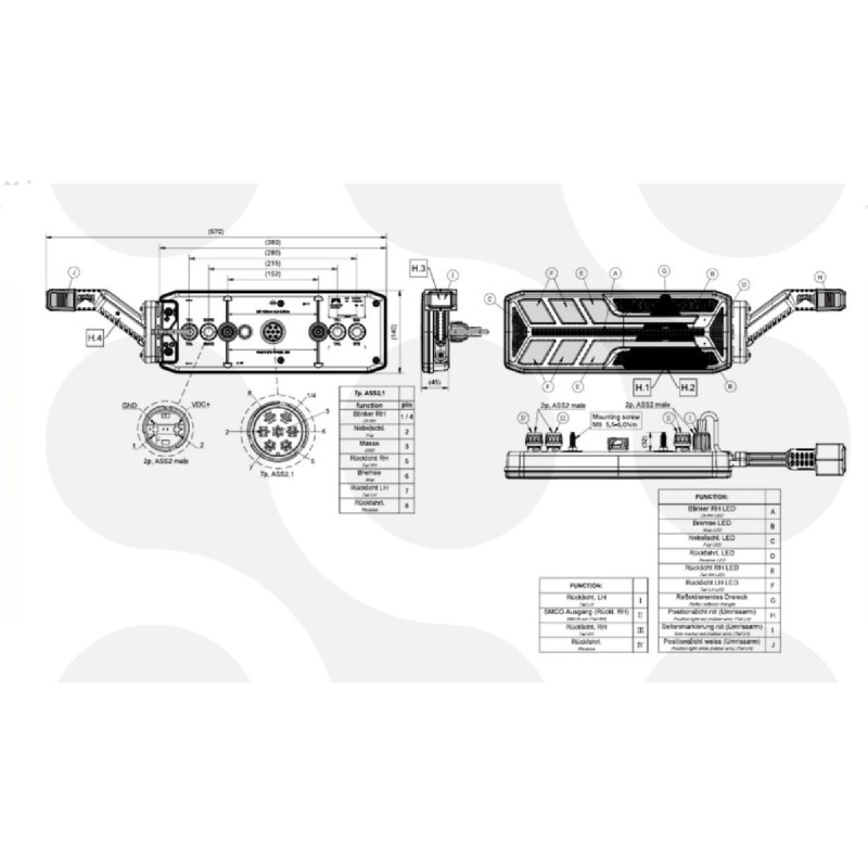Aspöck Eco Led III Dorse Stop Lambası Sol -AS254123037