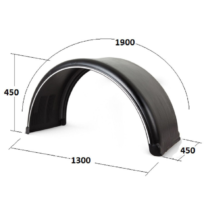 Çamurluk Dorse Tek Teker Çamurluk 45X190-TM-90.9011