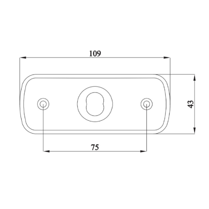 Beyaz Ön Pozisyon Lambası 50 cm Klikli