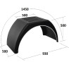 Çamurluk Isuzu-Iveco Çift Teker Üstü Düz Şeritli 50x145-TR90.9023