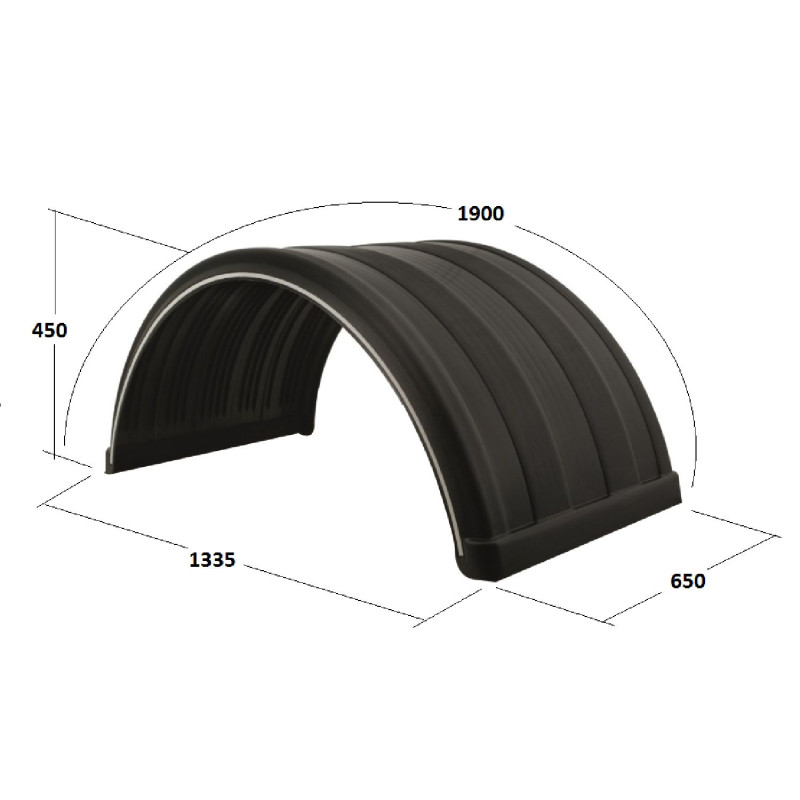 Çamurluk Çift Teker  Treyler  65X190 Kanallı