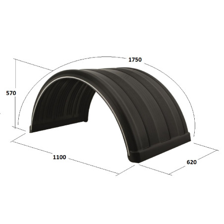 Çamurluk  ATEGO  62X175 Kanallı Şeritli