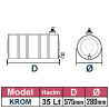 Su Tankı 35 Lt.  Treyler  Krom