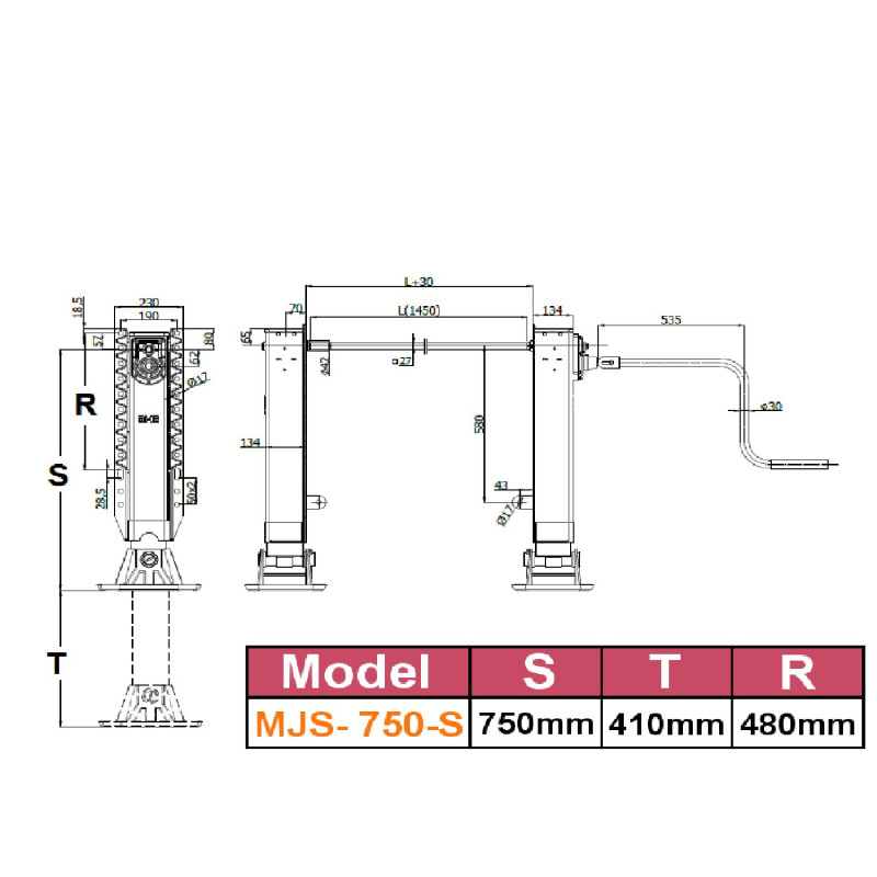 Dorse Park Ayak  OMS  750 lik