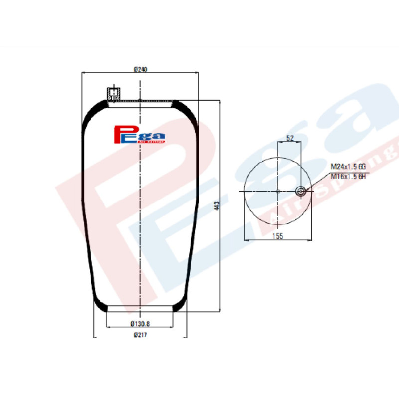 4390 Mercedes Süspansiyon Körük Lastik-P10.4390.S1
