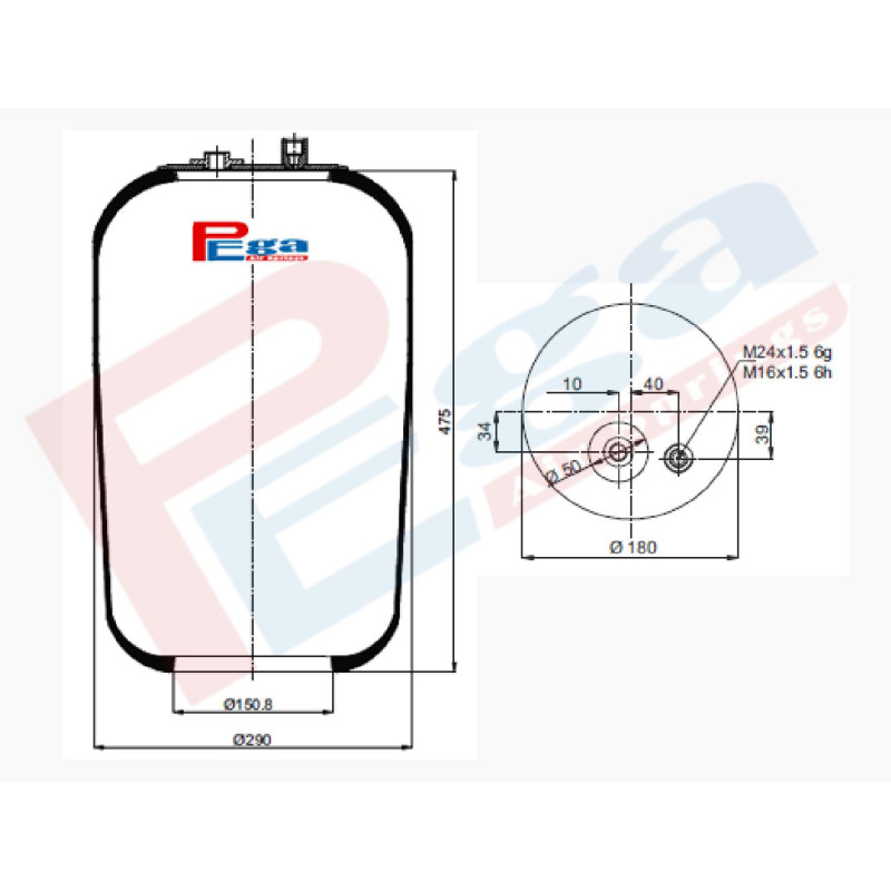 4183 Mercedes Süspansiyon Körük Lastik-P10.4183.S2