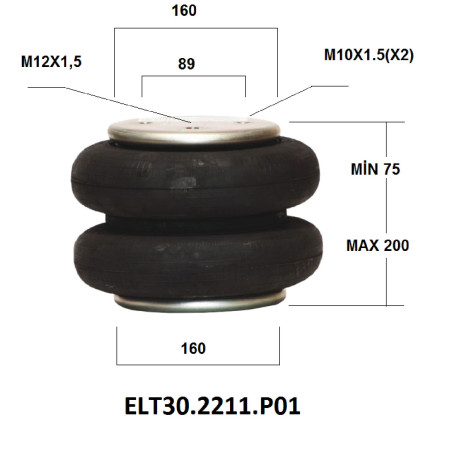 İki Katlı Körük  Treyler  Dingil Kaldırma Düz