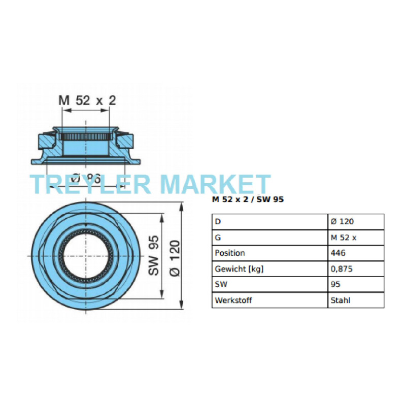 BPW 05.266.47.11.0 BPW Porya Kilit Somunu