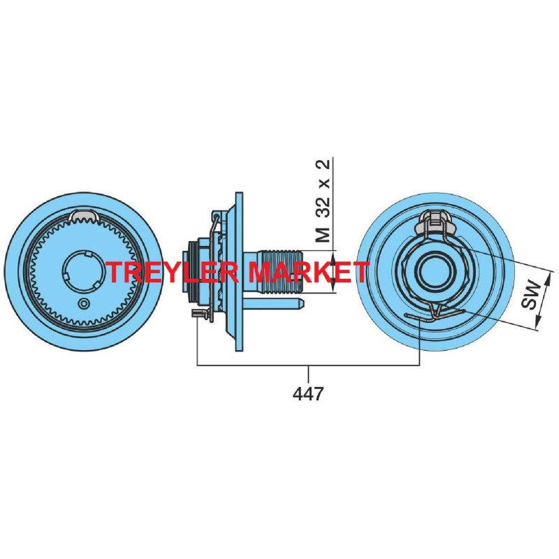 BPW 09.001.37.03.0 BPW ECO PLUS 2 Aks Somun Kiti