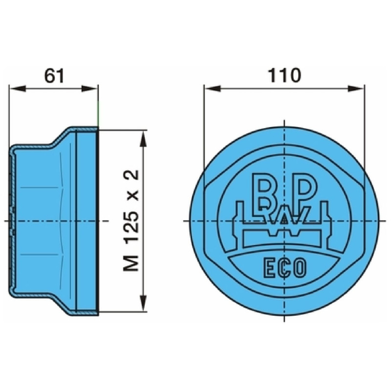 BPW-03.212.24.25.0 Porya Kapağı ECO 9 Ton M125 x 2