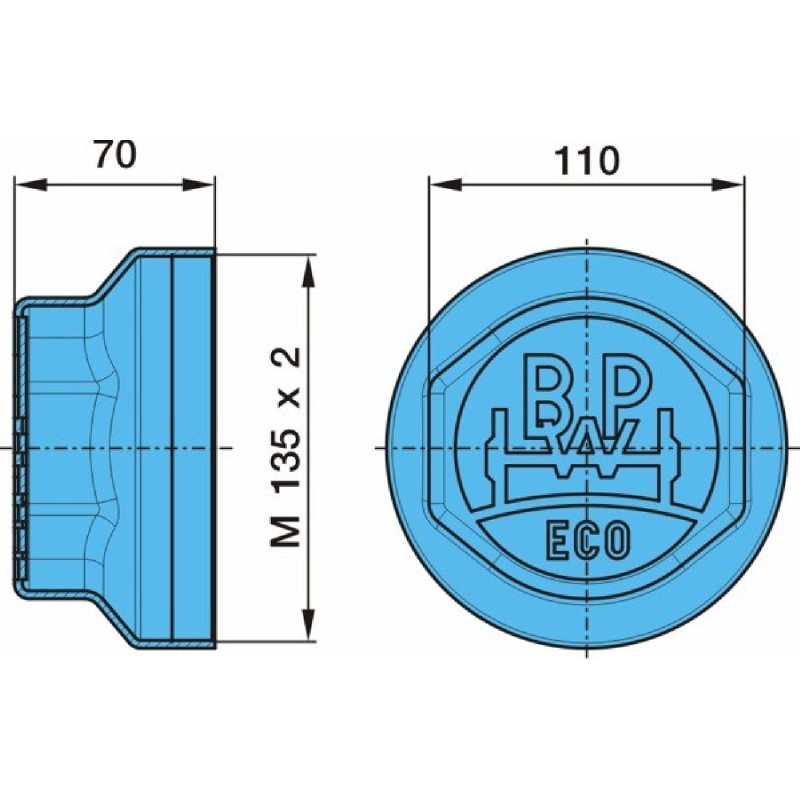 BPW 03.212.25.8.0 Porya Kapağı ECO 10 Ton M135 x 2