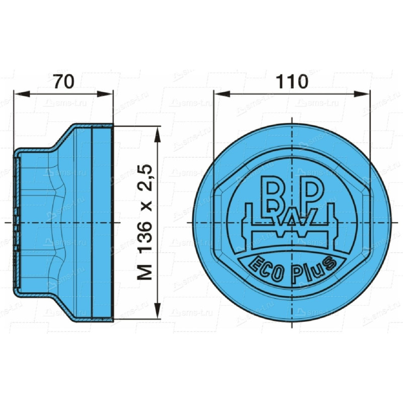 BPW 03.212.25.31.0 Porya Kapağı ECO Plus 9 Ton M136 x 2