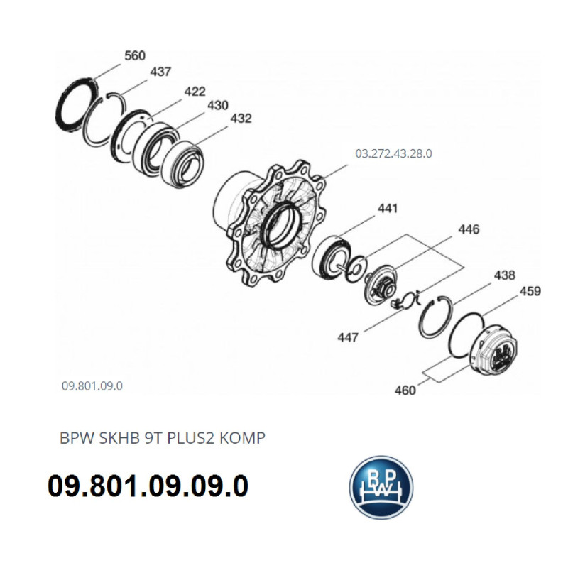 BPW 09.801.09.09.0 BPW PORYA KOMPLE ECO PLUS 2 SHBF9010