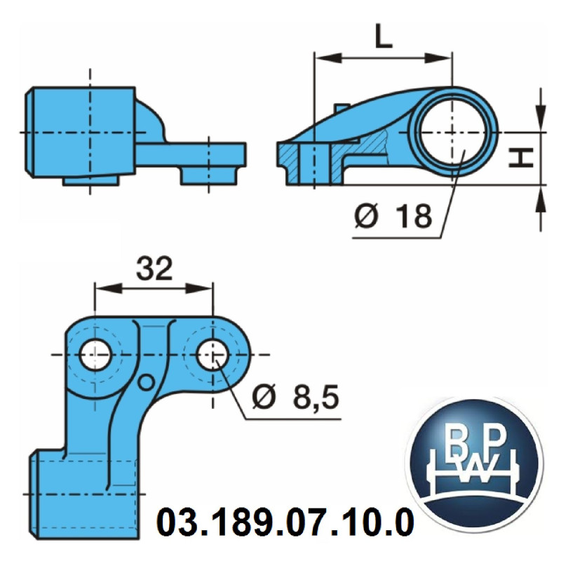 BPW Sensör Ayak Kampana Tip Sağ  -03.189.07.10.0  -BP0318907100