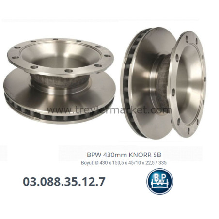 BPW 03.088.35.12.7 Fren Disk 298 Geniş Boğaz