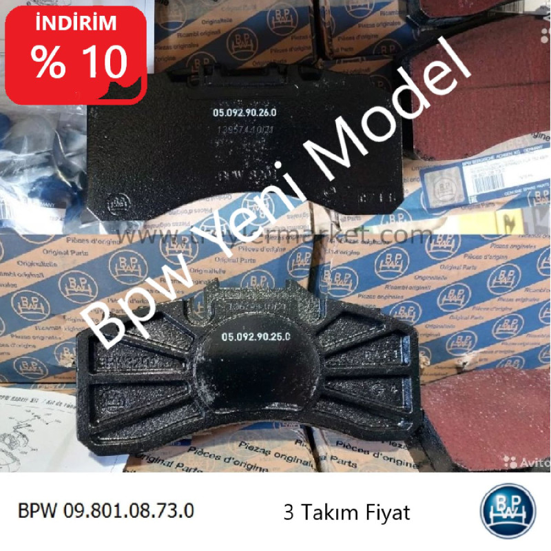 BPW Disk Fren Balatası 3 Set 29403-29404-BPW.09.801.08.73.0