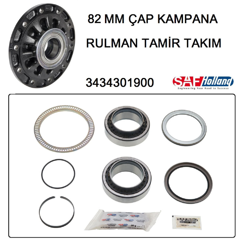 3434301900 Kampanalı Porya Rulman Set 82 MM